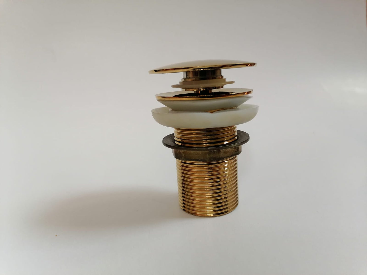 Unlacquered Solid brass sink drain , Solid Brass Drain, Pop Up Drain, Brass Push Up Drain