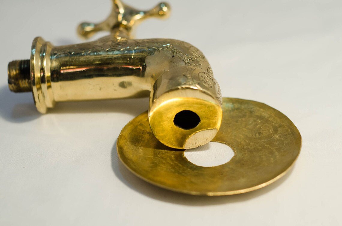 Moroccan Artisanal Copper Wall-Mounted Faucet: A Masterpiece of Craftsmanship and Authentic Elegance