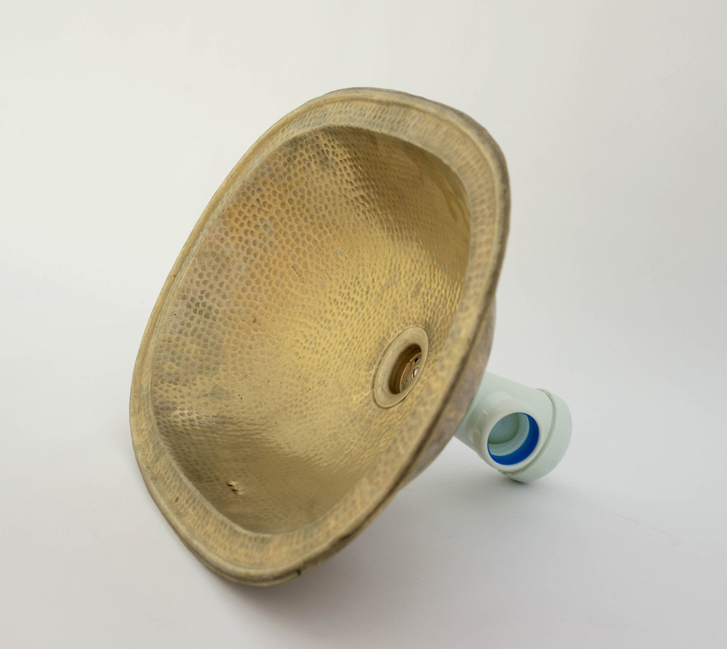 Hand Hammered Brass Oval Sink - Handcrafted Drop-in Sink