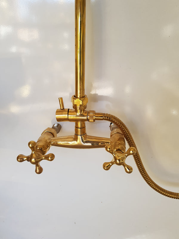 Antique Brass Shower Fixtures | Luxurious Brass Shower System