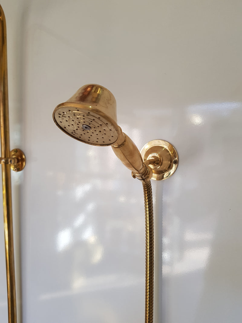 Antique Brass Shower Fixtures | Luxurious Brass Shower System