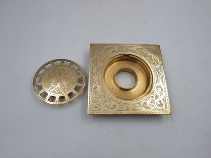 Bonde de sol en laiton antique - Bonde de douche