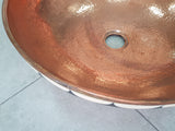 Ceramic And Brass Vessel Sink  , Round Sink 16-1/4 "