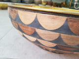 Ceramic And Golden Brass Vessel Sink  ,