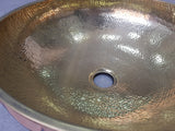 Ceramic And Golden Brass Vessel Sink  ,