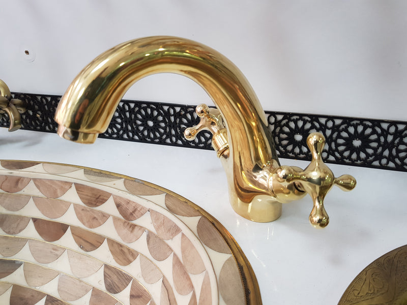 Brass Single Hole Bathroom Faucet - Unlacquered Brass Faucet