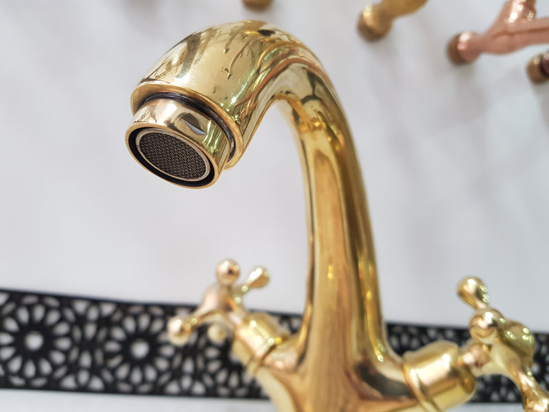 Brass Single Hole Bathroom Faucet - Unlacquered Brass Faucet