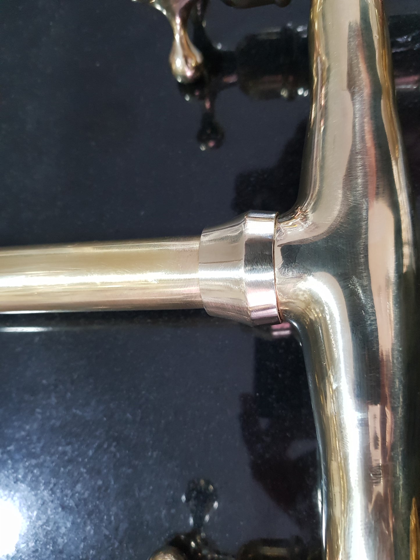 Brass Bridge Faucet - Antique Brass Kitchen Faucet with sprayer