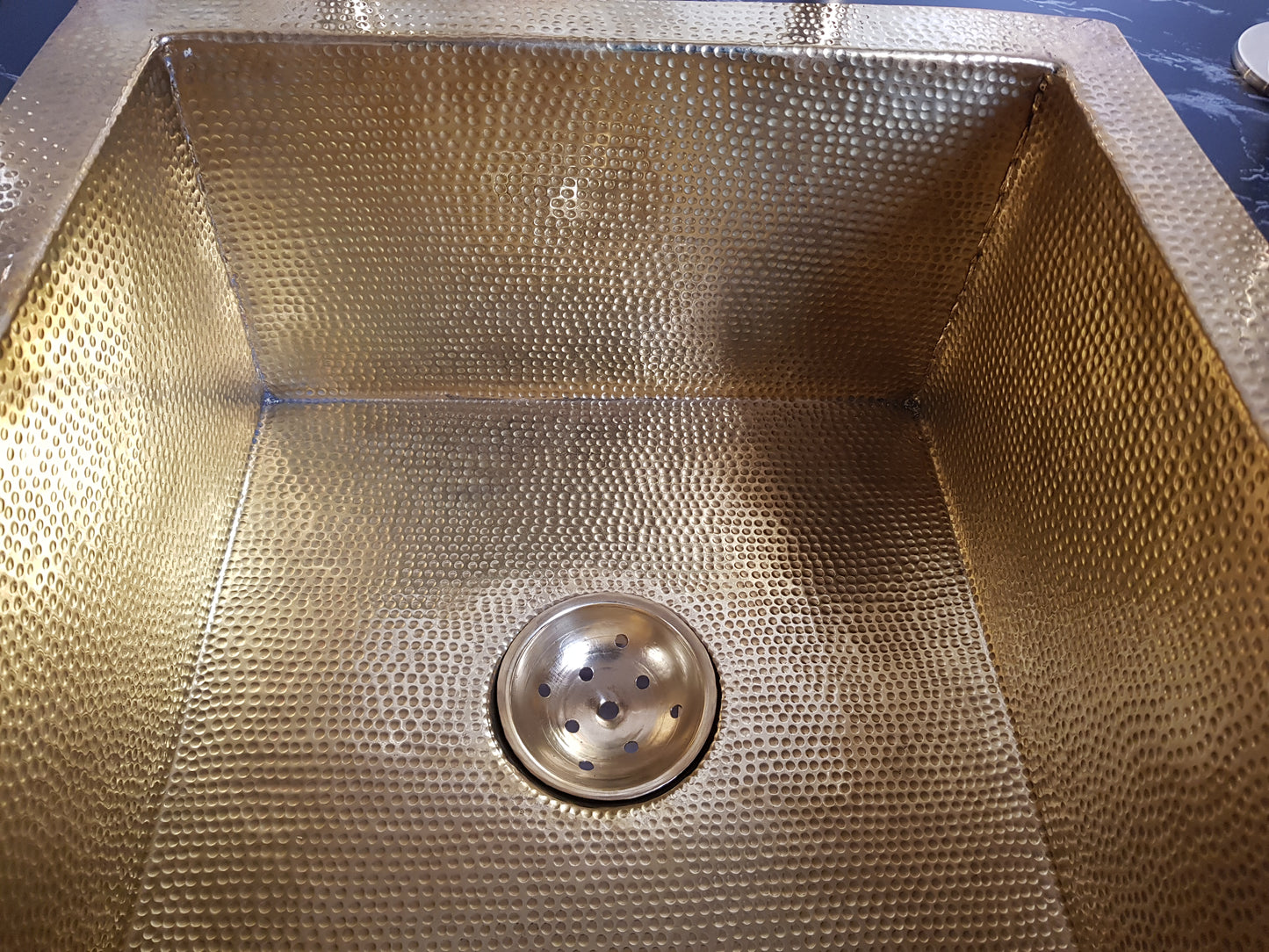 Drop-in / Undermount Brass Sink ,  Hammered Sink 16"x16"/8"