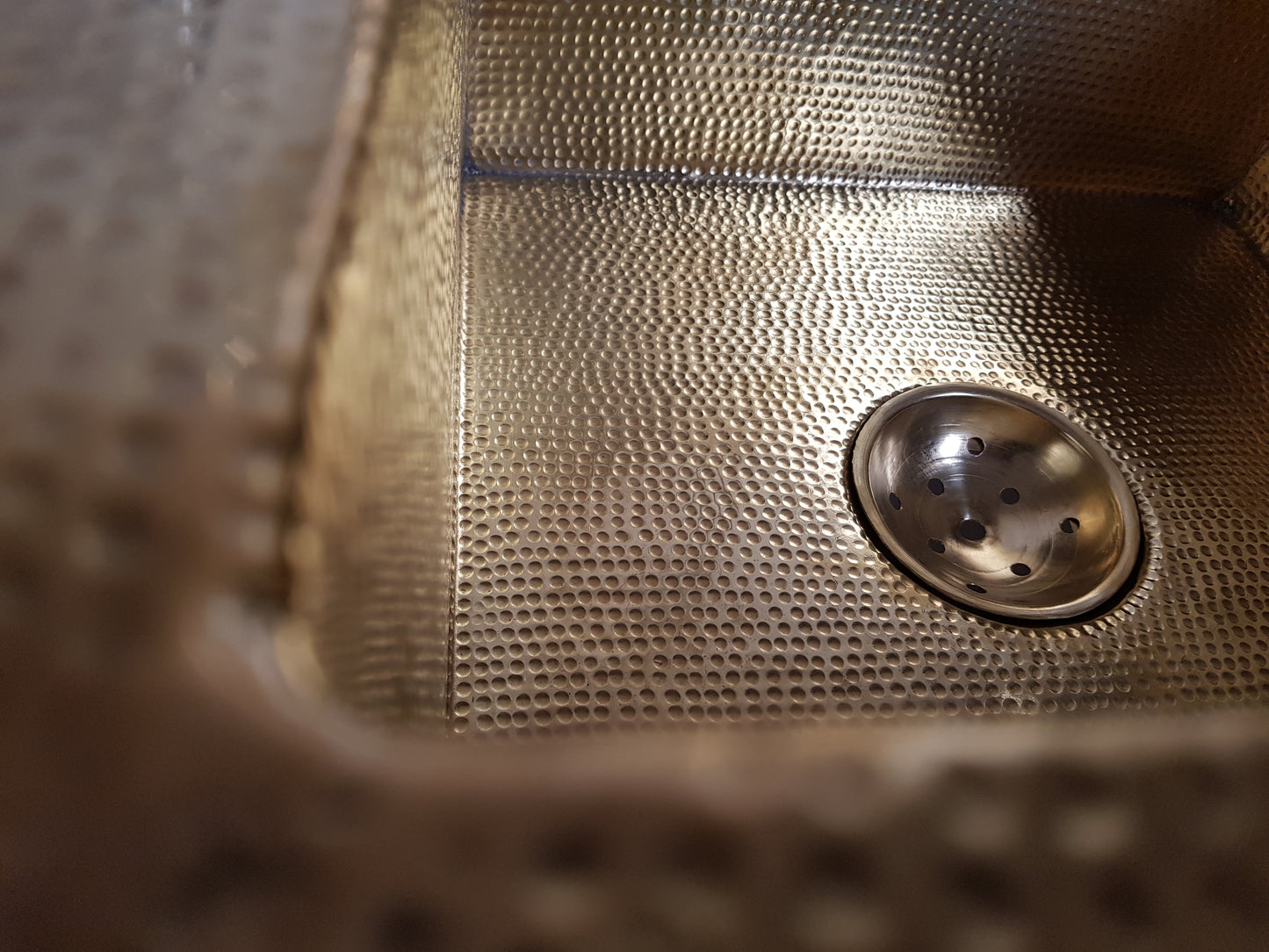Drop-in / Undermount Brass Sink ,  Hammered Sink 16"x16"/8"