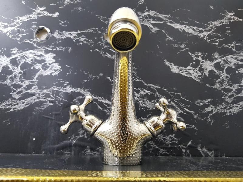 Bathroom Vanity Faucet - Powder Room Faucet - Nickel Faucet