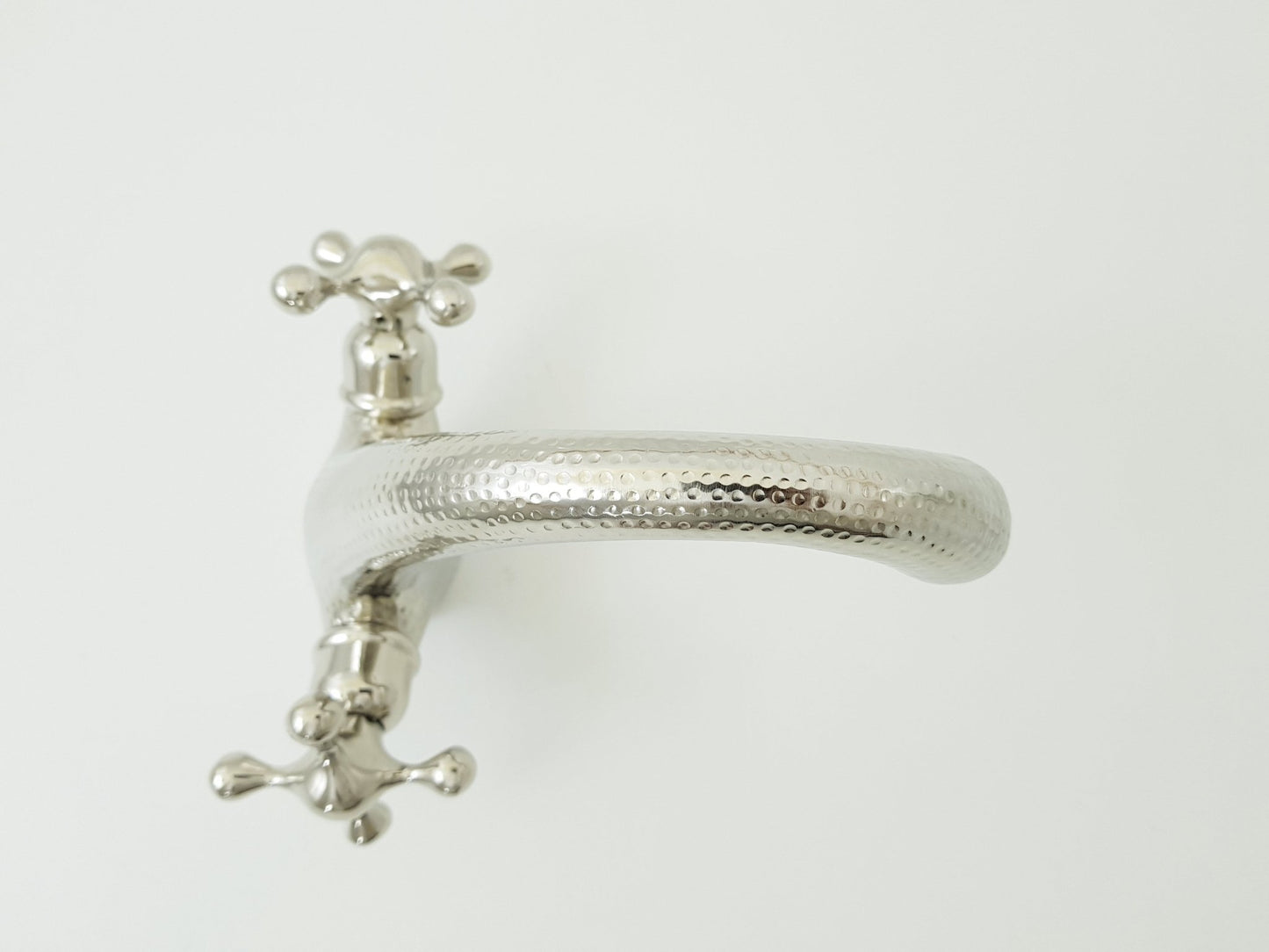 Hammered silver faucet ; Bathroom silver faucet ; two handles faucet