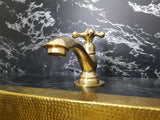 Brass Single Hole Bathroom Faucet: Vintage Style Elegance