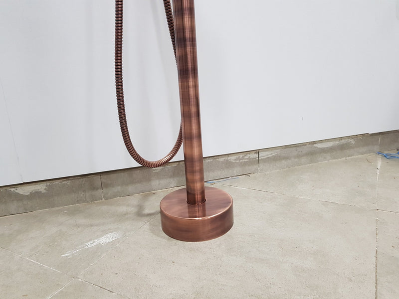 Copper shower system; free standing shower head ;solid copper floor mount shower system