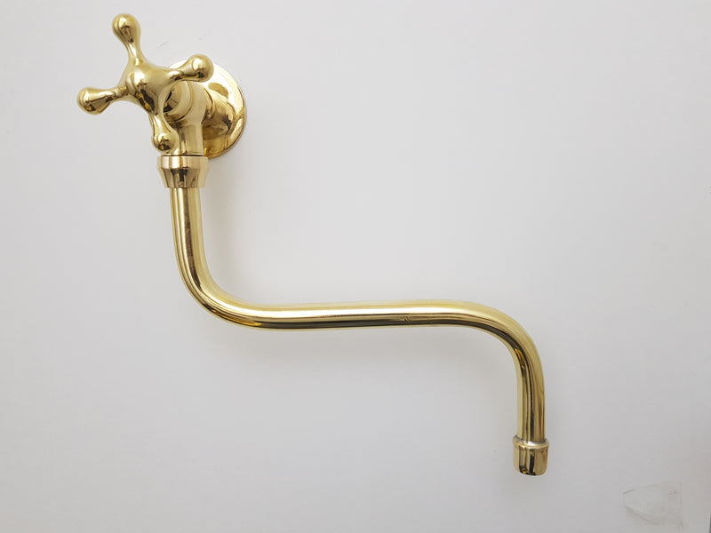 Brass Single Hole Kitchen Faucet - Single Hole Wall Mount Faucet