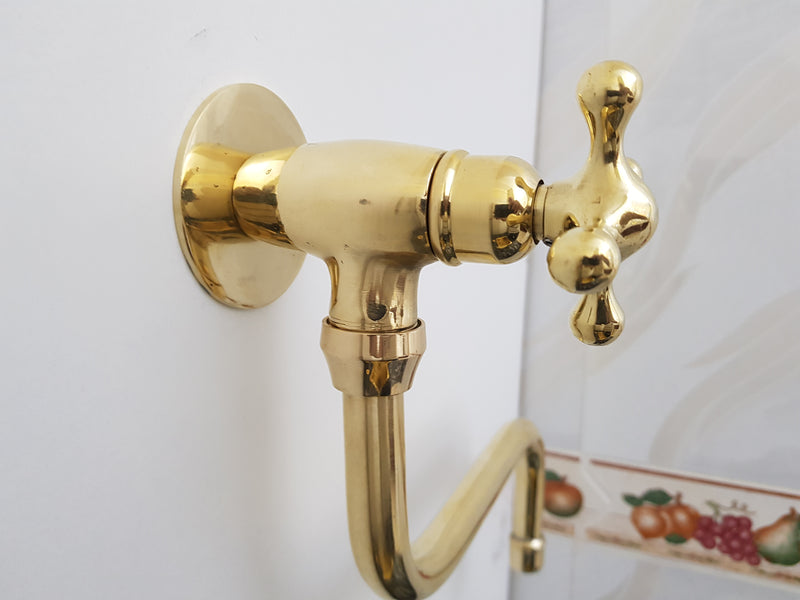 Brass Pot Filler - Unlacquered Brass Faucet