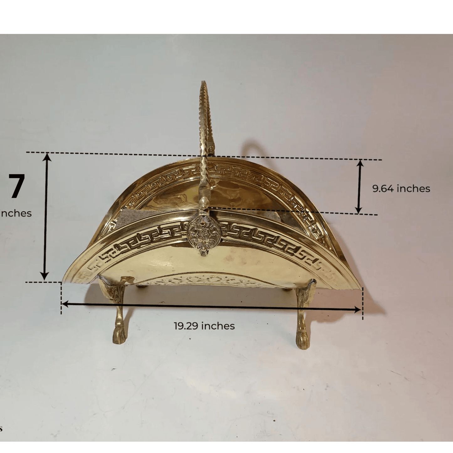 Antique Brass Fireplace Screen