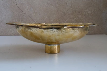 Unlacquered Brass Sink: Exposed Oval Bathroom Vessel