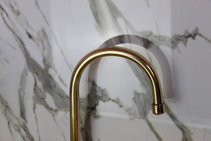 Unlacquered Brass Bridge Faucet With Linear Legs and Various Handles style  vintage Kitchen 8" Brass Bridge