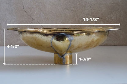 Unlacquered Brass Sink: Exposed Oval Bathroom Vessel