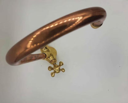 Copper and Brass Faucet with - Kitchen Bathroom Faucet - Two Handles Faucet