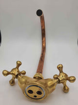 Copper and Brass Faucet with - Kitchen Bathroom Faucet - Two Handles Faucet