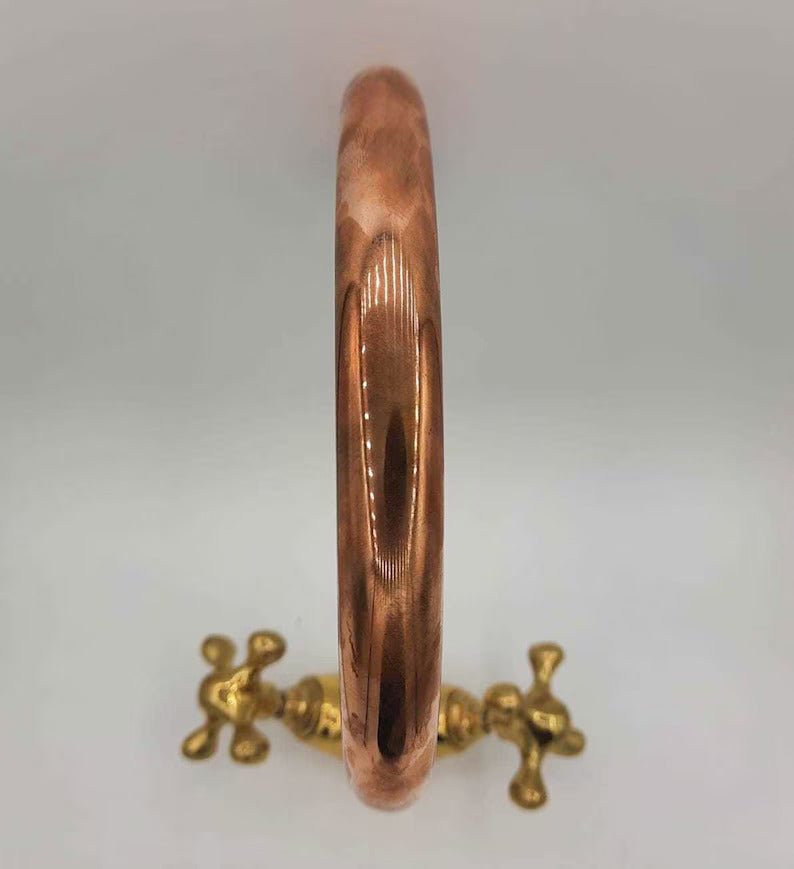 Copper and Brass Faucet with - Kitchen Bathroom Faucet - Two Handles Faucet