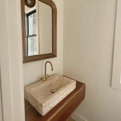 Gooseneck Bathroom Solid Brass Faucet, Unlacquered Brass Single hole Faucet , Kitchen Faucet Bathroom ,360 degree swivel spout