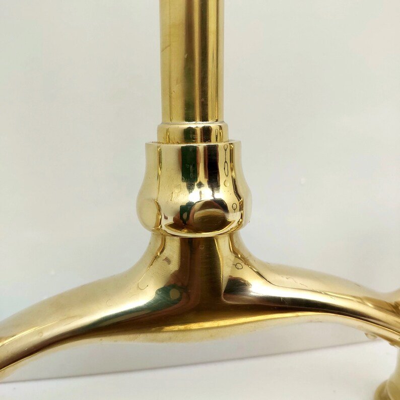 Unlacquered Brass Bridge Kitchen Faucet With Sprayer, Cold Water Tap, and Lever Handles