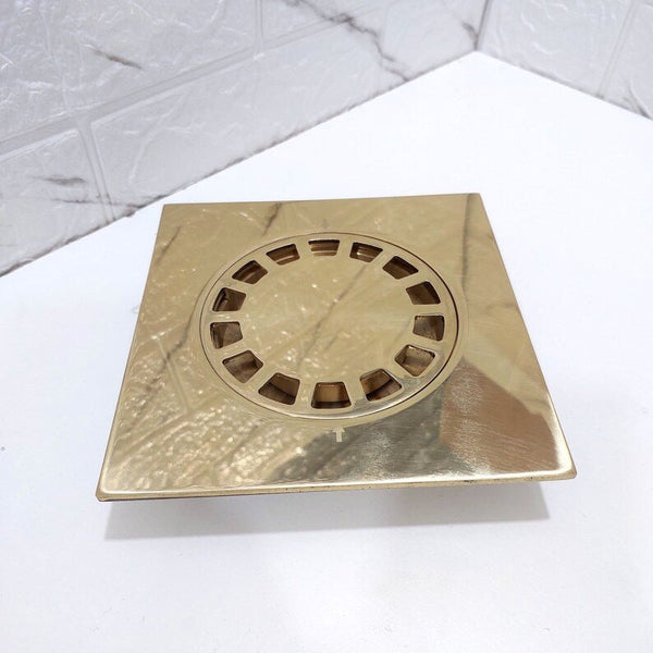 Square Shower Drain, Crafted from Solid Brass. Brass Drain Cover A Perfect Blend of Style and Durability for Your Bathroom