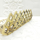 Unlacquered Brass Shelf - Brass Wall mounted Shelf For Bathroom - Hand crafted Shelf - Grid Shelf- Brass soap dish