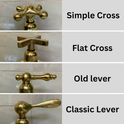 Unlacquered Brass Bridge Faucet with Sprayer and Cold Faucet, Kitchen Spout, Brass Kitchen Faucet, Sink Faucet, Curved Bridge Faucet Brass