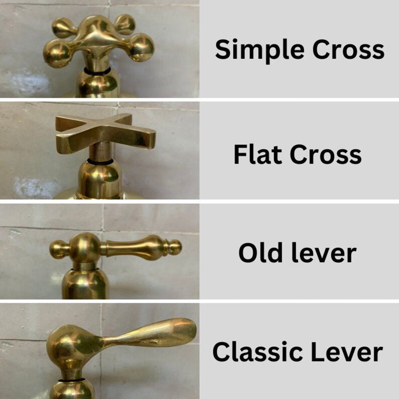 Unlacquered Brass Bridge Faucet with Sprayer and Cold Faucet, Kitchen Spout, Brass Kitchen Faucet, Sink Faucet, Curved Bridge Faucet Brass