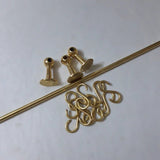 Unlacquered Brass Wall Mounted Organizer Rack With 10 Hooks for Home Kitchen