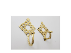 Solid Brass Hooks Handcrafted Unlacquered Brass For Wall, Antique Solid Brass Clothes Hooks