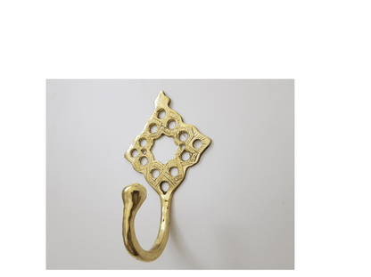 Solid Brass Hooks Handcrafted Unlacquered Brass For Wall, Antique Solid Brass Clothes Hooks