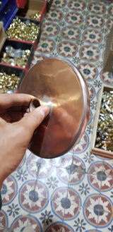 Unlacquered Solid Copper Rain Shower Head, Round Handcrafted Vintage Showerhead, Works Outdoor, Showerhead