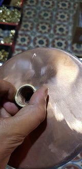 Unlacquered Solid Copper Rain Shower Head, Round Handcrafted Vintage Showerhead, Works Outdoor, Showerhead