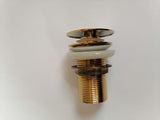 Unlacquered Solid brass sink drain , Solid Brass Drain, Pop Up Drain, Brass Push Up Drain