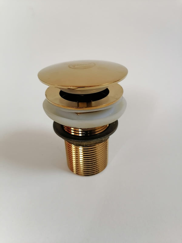 Unlacquered Solid brass sink drain , Solid Brass Drain, Pop Up Drain, Brass Push Up Drain