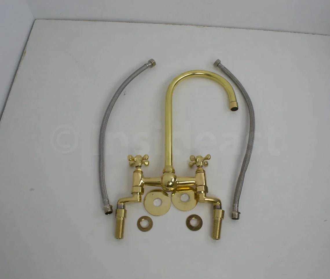 Antique Brass Bridge Faucet