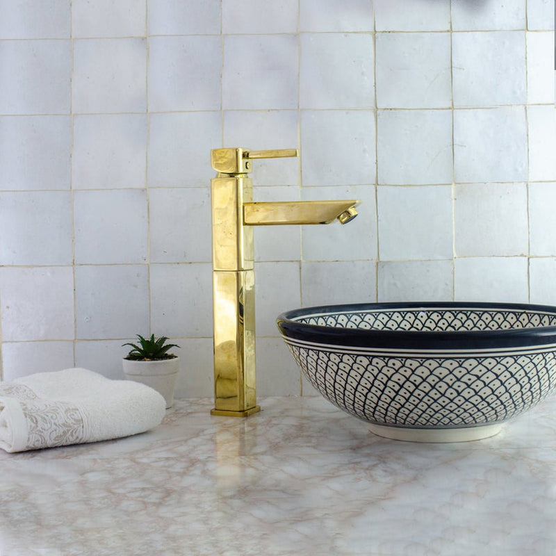 Antique Brass Bathroom Faucet for Vessel Sink