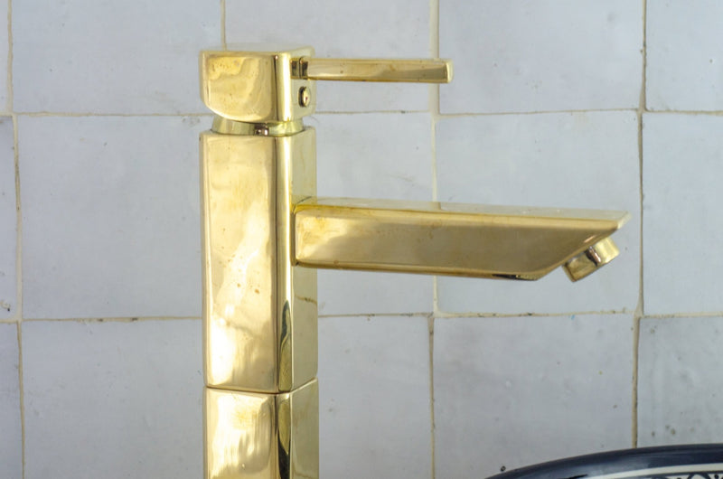 Antique Brass Bathroom Faucet for Vessel Sink