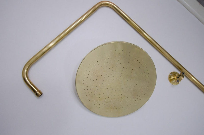 Brass Shower -Unlacqured Brass Shower Fixtures