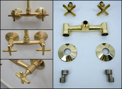 Brass Shower -Unlacqured Brass Shower Fixtures
