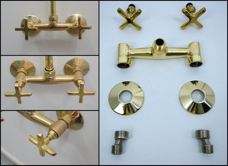 Brass Shower -Unlacqured Brass Shower Fixtures