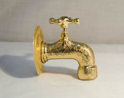 Moroccan Artisanal Copper Wall-Mounted Faucet: A Masterpiece of Craftsmanship and Authentic Elegance