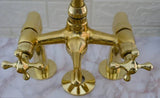 Bridge Kitchen Faucet With Sprayer - Brass Bridge Faucet