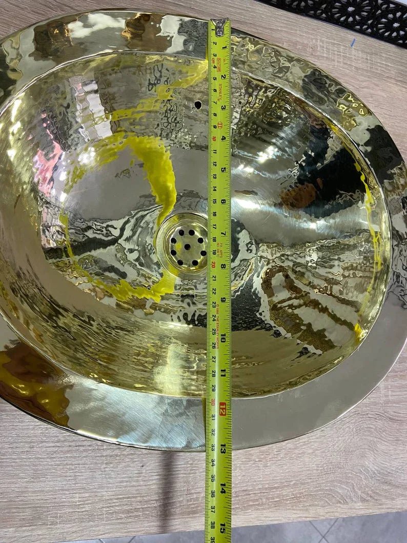 Solid Brass Bathroom sink , Handmade Brass Sink for Bathroom , Luxury Brass Sink