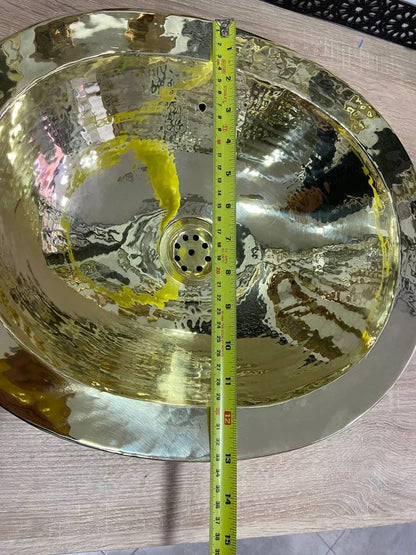 Solid Brass Bathroom sink , Handmade Brass Sink for Bathroom , Luxury Brass Sink